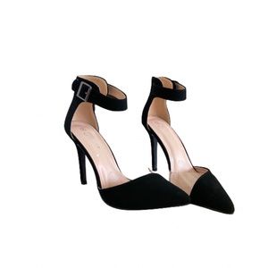 Pointed Toe Ankle Strap Stiletto Pumps